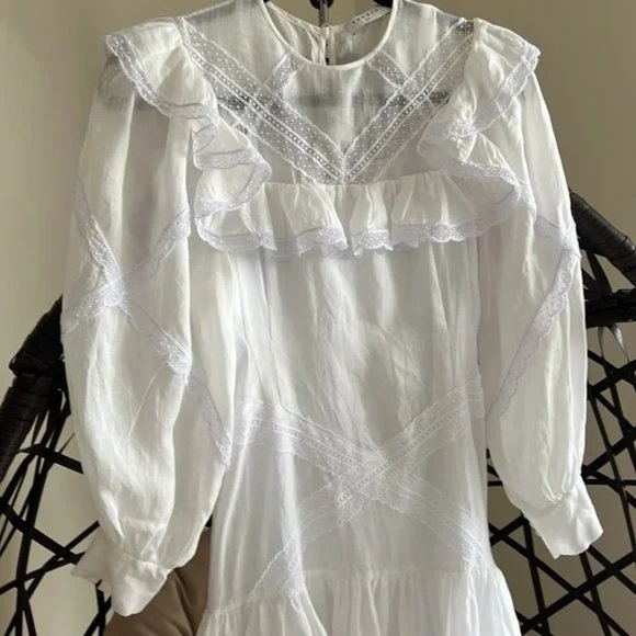 Sandro Belem Ruffle & Braid-Trim Short Dress - Picture 5 of 10